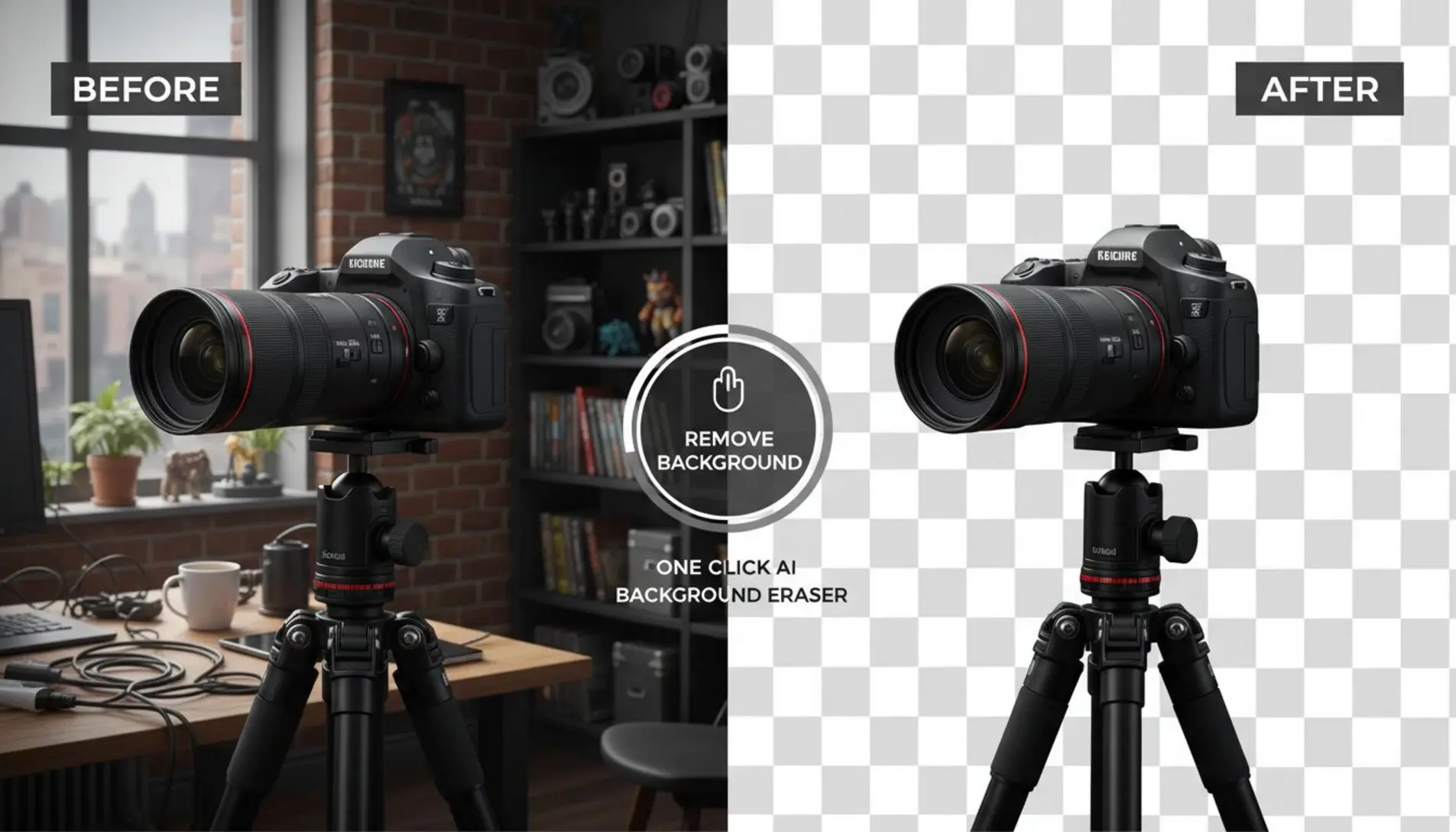 One Click AI Background Eraser for YouTube Video Thumbnail Photos How ...