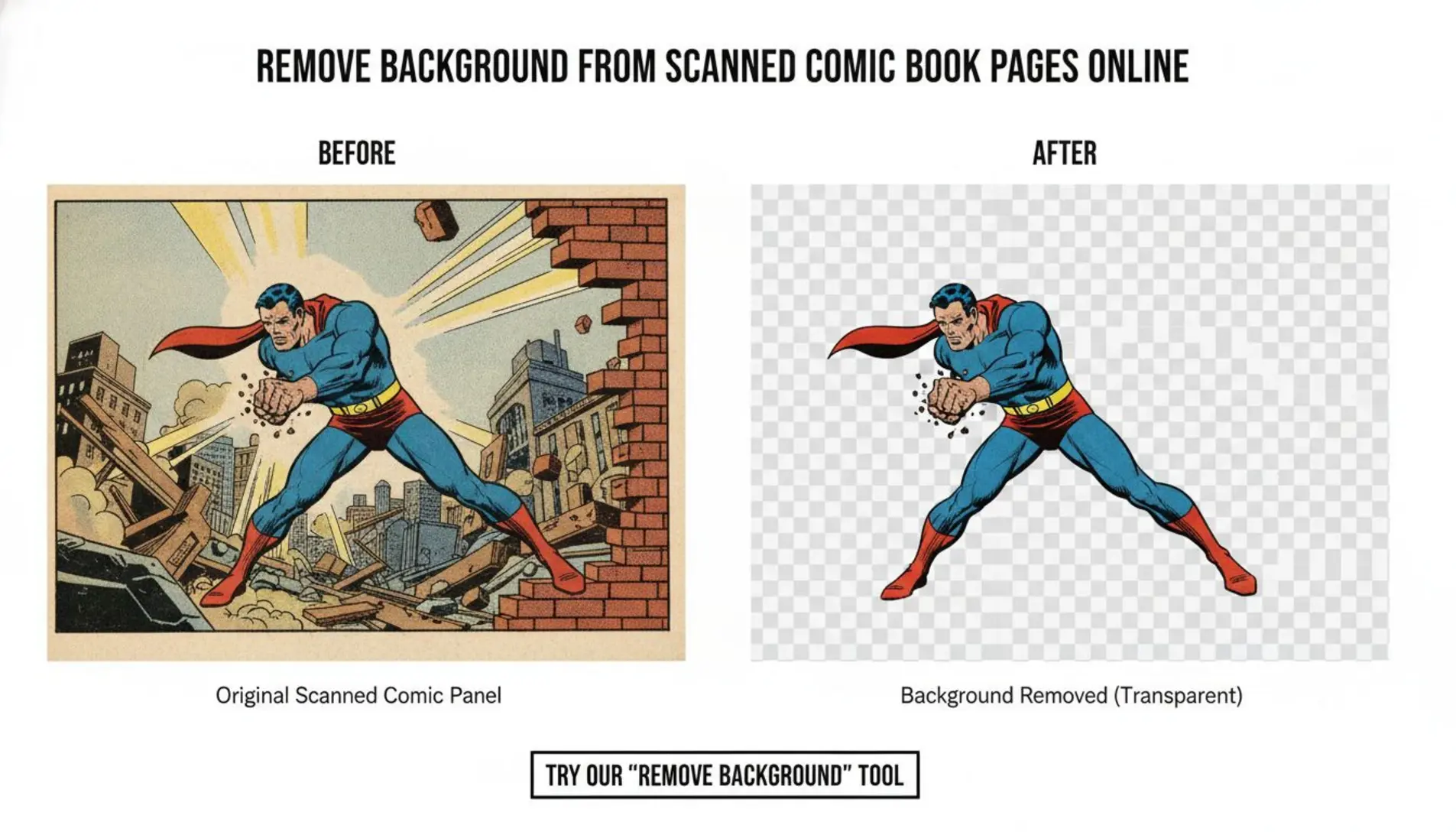 Remove Background From Scanned Comic Book Pages Online Easily ...