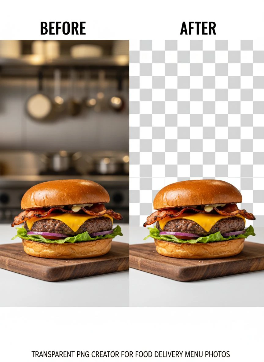 Transparent PNG Creator for Food Delivery Menu Photos How-To Guide ...